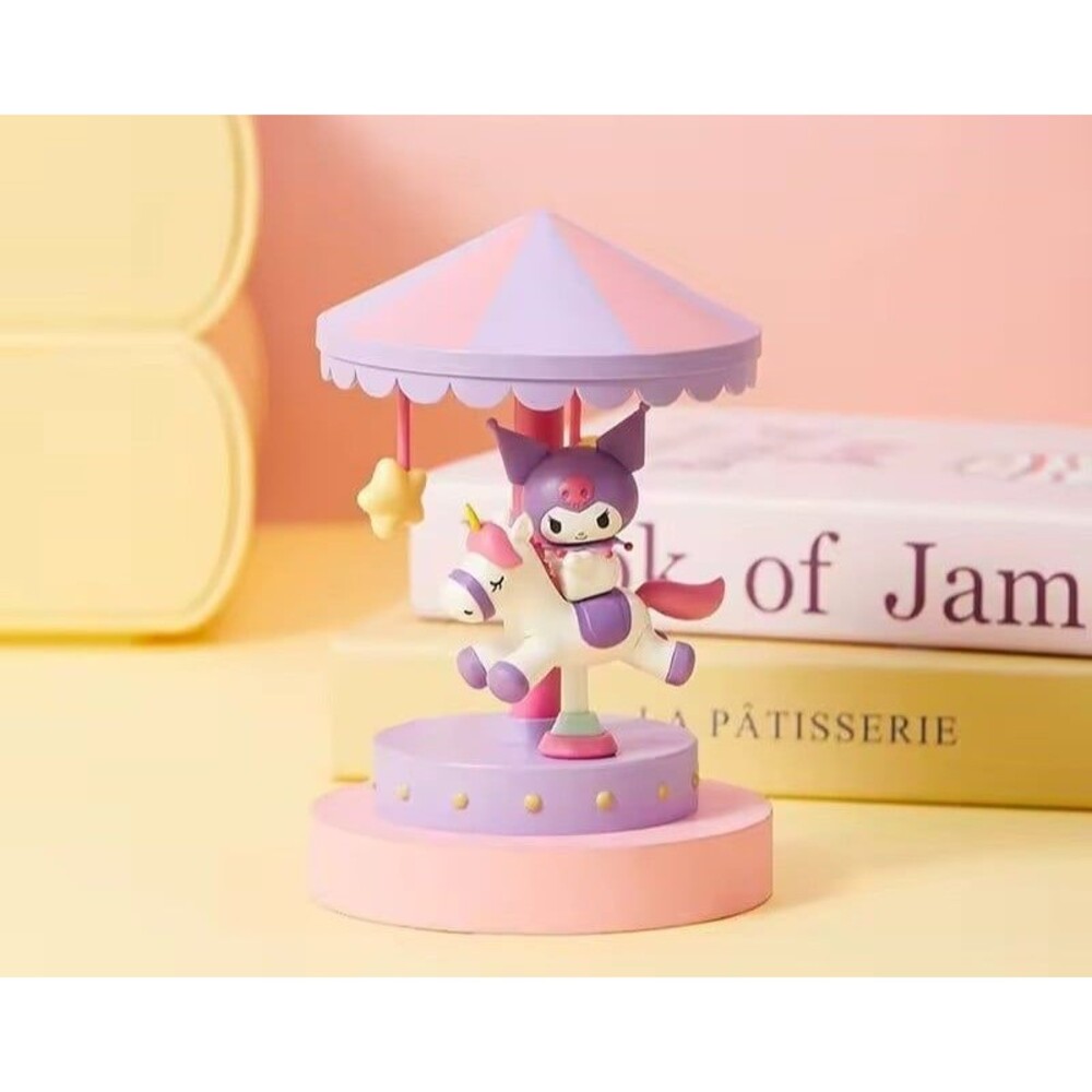 MINISO Kuromi Carousel Model Figure Toy LED Night Light Gift